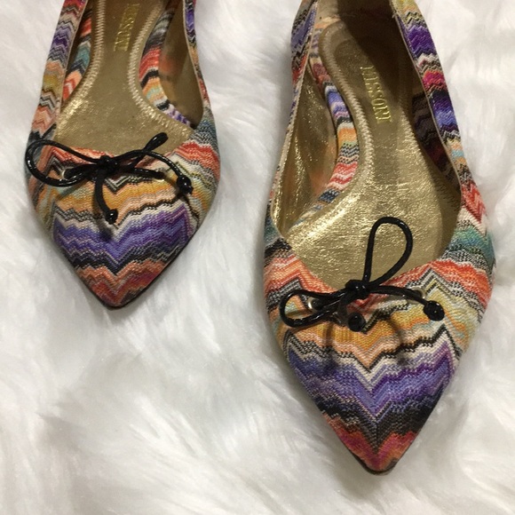 Missoni Shoes - Missoni Knit Chevron Pointed Flats Sz 7.5